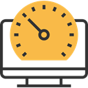 internet, Computer, monitor, screen, speedometer SandyBrown icon
