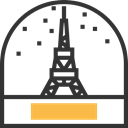 travel, Eiffel tower, gift, present, souvenir DarkSlateGray icon