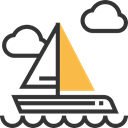 sailing, Sailboat, transportation, transport, sail, Boats, travel, Boat DarkSlateGray icon