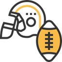 American football, equipment, Sports And Competition, team, Team Sport, sports DarkSlateGray icon