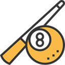 pool, entertainment, Eight Ball, Sports And Competition, sports Black icon