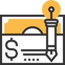 Business And Finance, Check, Bank, payment, Money, Business DarkSlateGray icon