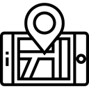 electronics, navigation, mobile phone, cellphone, Gps, Communications, smartphone, technology, Maps And Location Black icon