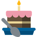 Cakes, birthday, Birthday Cake, cake, Bakery, food, Candles, Food And Restaurant Black icon