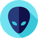 Alien, extraterrestrial, people, Ufo, Avatar, galaxy, space, education SkyBlue icon