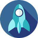 Rocket Launch, Rocket, Rocket Ship, transportation, Space Ship, transport, Space Ship Launch SteelBlue icon
