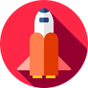 galaxy, Space Shuttle, transport, space, transportation Crimson icon