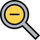 ui, Loupe, Zoom out, Tools And Utensils, zoom, detective, magnifying glass, search Black icon