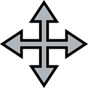 interface, ui, Multimedia Option, Move, Direction, Arrows, Orientation Black icon