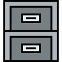 Cabinet, storage, Office Material, Furniture And Household, document, Archive, File, Filing Cabinet Gray icon