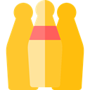 Game, Bowling, sports, pins, Fun, leisure, Bowling Pins, Sports And Competition Gold icon