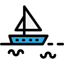 sailing, nature, transport, Boat, Yacht, sailing boat Black icon