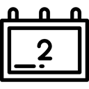 Month, days, week, Time And Date, day, date Black icon