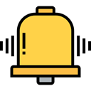 Tools And Utensils, Alarm, bell, Alert, Time And Date SandyBrown icon