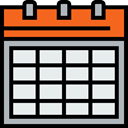 time, Administration, Calendar, interface, Schedule, Calendars, date, Time And Date, Organization Lavender icon