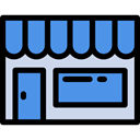 Shop, food, Business, store, commerce, Architecture And City CornflowerBlue icon