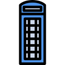 Telephone Box, phone call, technology, Communication, Architecture And City, Phone Booth Black icon