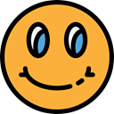 feelings, smile, Emoji, emoticons, Smileys SandyBrown icon