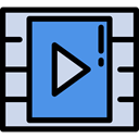 Play button, video, Music And Multimedia, interface, Multimedia Option, movie, Multimedia, video player Icon