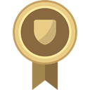 Emblem, award, medal, Sports And Competition, insignia, Badge, reward Sienna icon