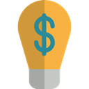 Business, startup, Bussiness, Money, Light bulb, Seo And Web, Idea Black icon