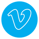 social-media, Vimeo, Circle, outline DeepSkyBlue icon