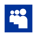 Myspace, group, network, Connect, online, team, Social DarkBlue icon