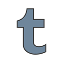 network, media, Social, Brand, Communication, internet, Tumblr Black icon