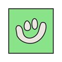 Friendster, Connect, gaming, Computer, software, Game, Social LightGreen icon