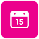 calander, date, schedule icon, Month DeepPink icon