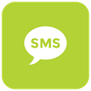 sms icon, send, phone, Message YellowGreen icon