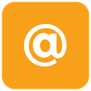 At, email icon, Contact, Address Orange icon