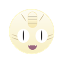 pokemon, Go, meowth, cute, monster Black icon