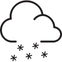 winter, Cloud, Snow, weather Black icon