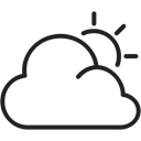 sun, Cloud, weather, Cloudy, Overcast Black icon