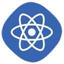 react, Logo, react js, js SteelBlue icon