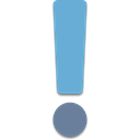 warning, danger, exclamation, point CornflowerBlue icon