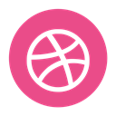 Dribble, Social, Ball, media, dribbble PaleVioletRed icon