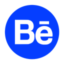 online, Logo, Behance, network, Communication Blue icon