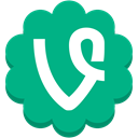 Social, Flower, Vine, media, round DarkCyan icon