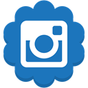 media, Flower, Social, Instagram, round SteelBlue icon