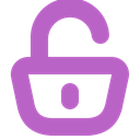 security, Unlocked, Blocked, Information, padlock, Data MediumOrchid icon