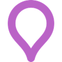 Geotag, tag, pin, position, Map, Geography MediumOrchid icon
