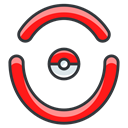 pokemon, moltros, play, Pokeball, Go, Game Black icon