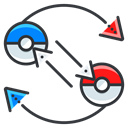 exchange, Go, pokemon, play, Game Black icon