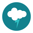 Citycons, weather, thunder, Cloud DarkCyan icon