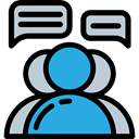 persons, talk, Seo And Web, group, Chat, Group Chat, Conversation, people, Social Black icon