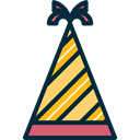 hats, party, hat, birthday, Fun, miscellaneous, Celebration Black icon