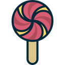 Lollipop, sweet, food, Dessert, Food And Restaurant, stick Black icon