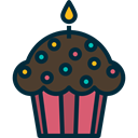 Bakery, food, Dessert, cupcake, muffin, baked, Food And Restaurant, sweet Black icon